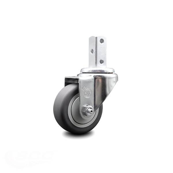 3.5 Inch Thermoplastic Rubber Wheel Swivel 7/8 Inch Square Stem Caster SCC
